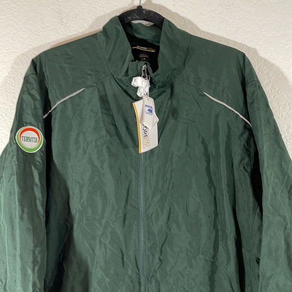 CORE 365 BY NORTH END WINDBREAKER SIZE LARGE FRONT ZIP POCKETS FOREST GREEN NEW - Picture 4 of 14